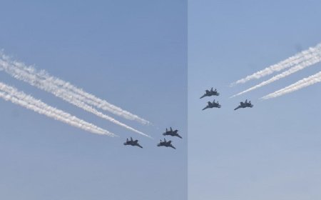 Maha Kumbh 2025: महाकुम्भ के समापन पर वायुसेना की 'महासलामी', संगम के ऊपर गरजे सुखोई। 