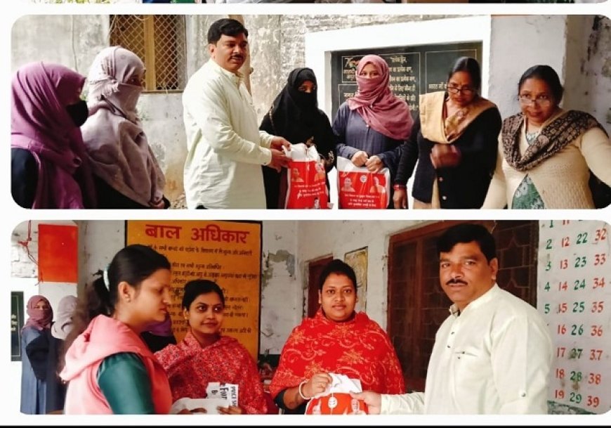 Saharanpur News: पार्षद नदीम अहमद अंसारी ने आंगनवाड़ी केंद्रो पर पुष्टहार के पैकेट वितरण करवाये। 