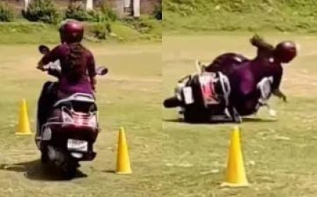 Viral News: ड्राइविंग लाइसेंस का टेस्ट दे रही थी लड़की,  तभी हुआ कुछ ऐसा, लोग हो रह हक्के-बक्के। 