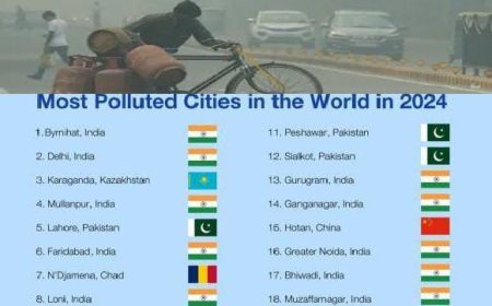 Top Pollution Cities: दुनिया के 20 शहरों में भारत के 13 शहर प्रदूषण, पाकिस्तान समेत अन्य देश भी शामिल।