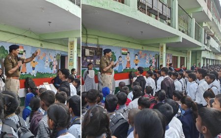 Hardoi News: RPF हरदोई ने होली पर रेलवे सुरक्षा को लेकर श्री डाल सिंह मेमोरियल स्कूल के बच्चों को किया जागरूक। 