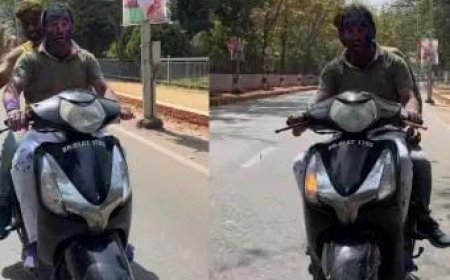 Bihar News: पहले पुलिस वाले से लगवाया ठुमका, अब बिना हेलमेट के चलाई स्कूटी, पुलिस ने तेजप्रताप यादव के खिलाफ लिया एक्शन। 