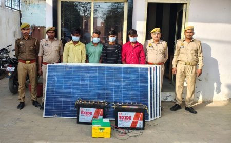 Hardoi News: मुर्गी फॉर्म से सोलर प्लांट उठा ले गए चोर, पुलिस ने दबोचा। 