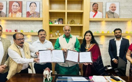 Lucknow News: उत्तर प्रदेश में वन ट्रिलियन डॉलर पहल के तहत बैंकयार्ड पोल्ट्री फार्मिंग को बढ़ावा देने के लिए समझौता ज्ञापन (MoU) पर हस्ताक्षर। 