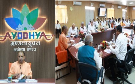 Lucknow News: मुख्यमंत्री योगी आदित्यनाथ ने अयोध्या मंडल के विकास कार्यों, कानून व्यवस्था व श्रीराम नवमी/श्री राम जन्मोत्सव की तैयारियों के संबंध में की समीक्षा बैठक।