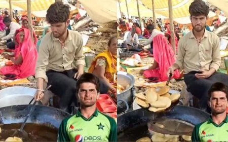 Viral News: पाकिस्तानी गेंदबाज शाहीन अफरीदी भारत से हारने के बाद तल रहे पूड़ियां? वीडियो देख आप भी खा जाएंगे धोखा। 