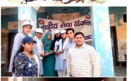 Hathras News: एन.एस.एस. स्वयंसेवकों ने दयानतपुर गाँव में साक्षरता जागरूकता रैली निकाली