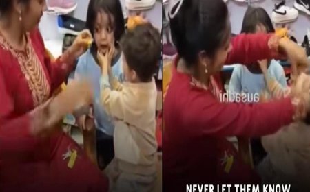 Viral News: दवा पिलाने का माँ ने निकाला गजब का तरीका, देखने वाले रह गए दंग, देखेँ वायरल विडियो।  