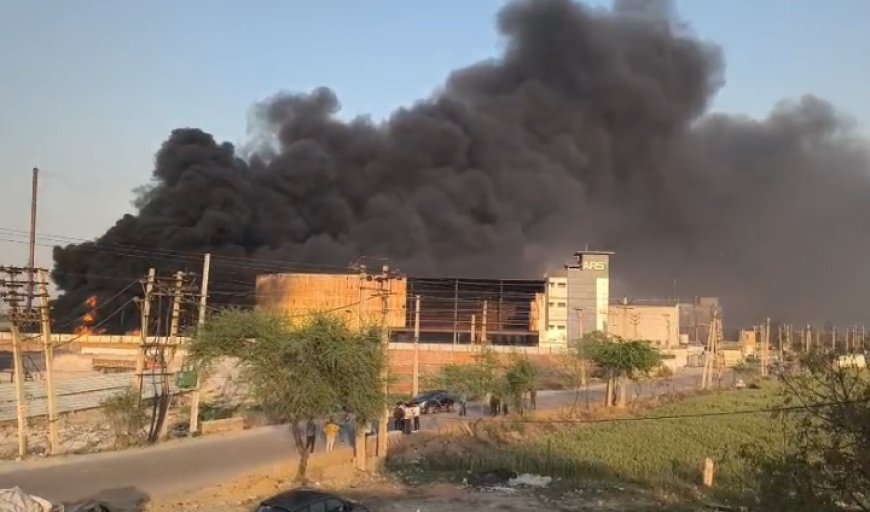 Palwal News: एआरएस कम्पनी में लगी भीषण आग, विकराल आग को बुझाने में जुटी दमकल गाडियां