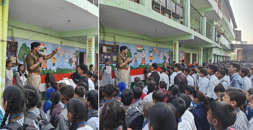 Hardoi News: RPF हरदोई ने होली पर रेलवे सुरक्षा को लेकर श्री डाल सिंह मेमोरियल स्कूल के बच्चों को किया जागरूक। 