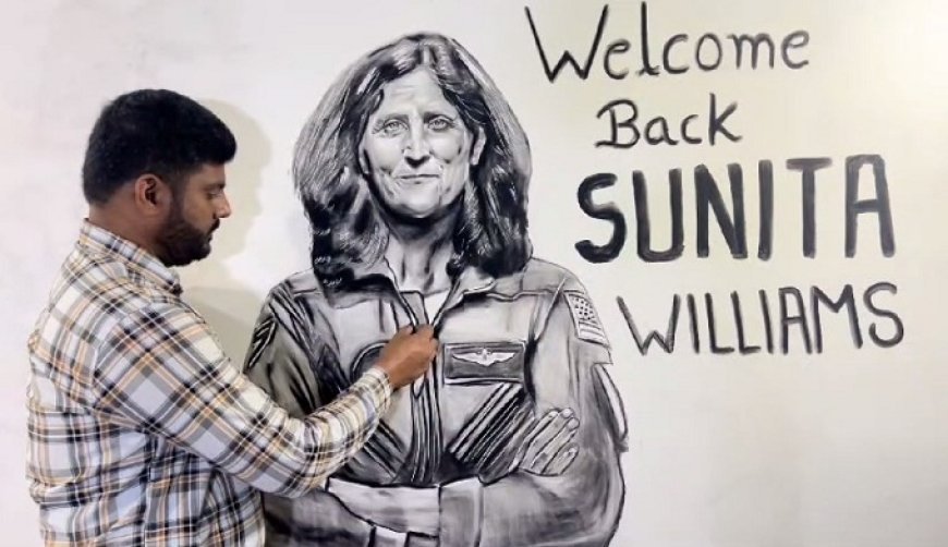 Amroha News: सुनीता विलियम्स की वापसी पर अमरोहा के युवा कलाकार का अनोखा सलाम। 