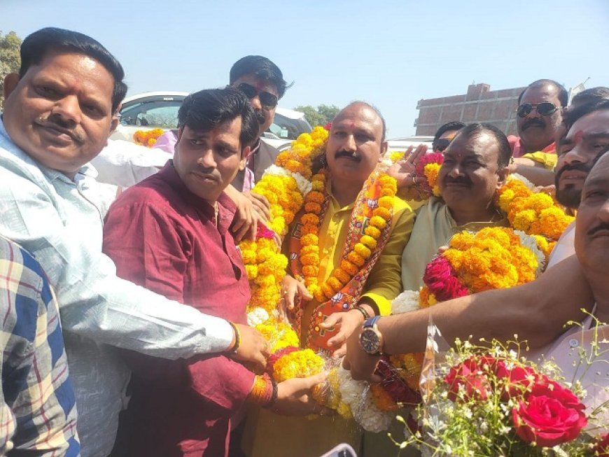 Hardoi News: बीजेपी जिलाध्यक्ष का लखनऊ से लेकर हरदोई तक हुआ भव्य स्वागत। 