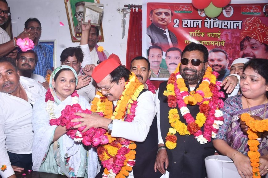 Kanpur News: उमड़ते जनसैलाब के बीच सपा महानगर अध्यक्ष के '2 साल बेमिसाल' पर हुआ भव्य स्वागत