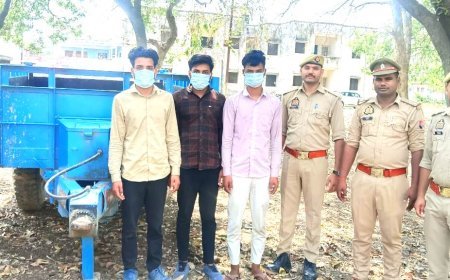 Hardoi News: घर के पास खडी ट्राली को चोरी करने की घटना में 3 हिरासत में