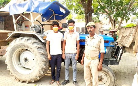 Hardoi News: पुलिस ने रात में अवैध खनन माफिया को जेसीबी व दो ट्रैक्टर सहित दबोचा