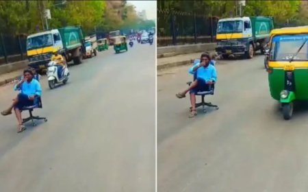 Trending News: बीच सड़क पर ट्रैफिक के बीच कुर्सी पर बैठकर चाय पी रहा था शख्स, वीडियो वायरल होने पर पुलिस ने किया गिरफ्तार
