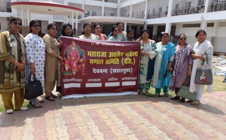 Deoband News: महिला मंडल ने अपना घर शुक्रताल में किया सेवा कार्य। 