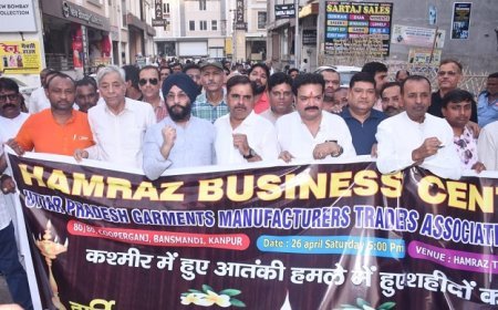 Kanpur News: व्यापारियों ने आतंकवादियों को कुचलने एवं पाकिस्तान को मुंहतोड़ जवाब देने की भारत सरकार से अपील की। 