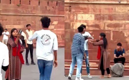 Viral News: लाल किले पर Viral Reel में महिला ने फोन छीनने वाले को सिखाया सबक, जमकर हुआ हंगामा, देखें वीडियो