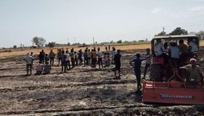 Hardoi News: कंबाइन से कटे गेहूं के खेत में लगी आग- ट्रैक्टर से खेत जोतकर आग को फैलने रोका, नहीं हुआ कोई नुकसान। 