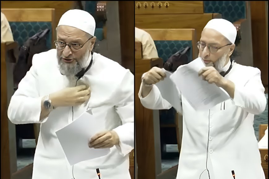 वक्फ बिल के सपोर्ट में आईं JDU और TDP, ओवैसी ने लोकसभा में वक्फ संशोधन बिल फाड़ा:कहा- इसका मकसद मुसलमानों को जलील करना