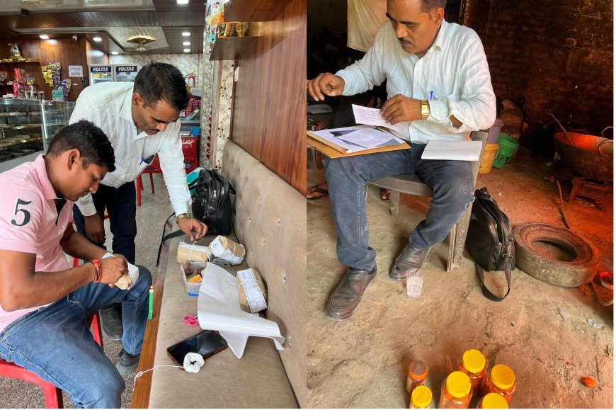 Ballia News: लड्डू विनिर्माण इकाई पर कार्रवाई, 25 किलो बूंदी के लड्डू को मौके पर ही नष्ट कराया