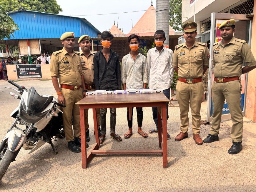 Hardoi News: चोरी की कई घटनाओं में शामिल तीन शातिरों को पुलिस ने पकड़ा, कब्जे से भारी बरामदगी