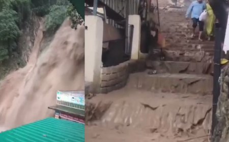 Mussoorie News: मसूरी के कैम्पटी फॉल का जलस्तर बढ़ने से मची अफरा तफरी, कैम्पटी फॉल ने दिखाया रौद्र रूप। 