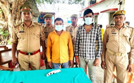 Hardoi News: गाली- गलौज व जान से मारने की धमकी देने में 2 गिरफ्तार, कब्जे से अवैध तमंचा व कारतूस बरामद