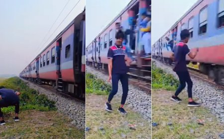 Viral News: सोशल मीडिया की सनक- उत्तर प्रदेश में रील बनाने की कोशिश में युवक को ट्रेन से मिली 'सजा', वीडियो वायरल। 