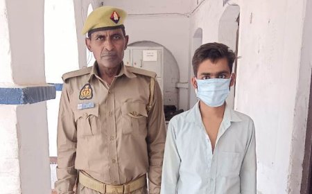 Hardoi News: हरदोई में अवैध हथियार के साथ अभियुक्त गिरफ्तार, तमंचा और कारतूस बरामद