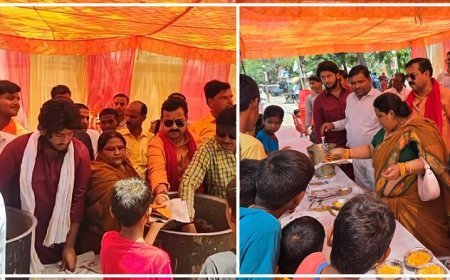 Hardoi News: कुबेर लाल जन सेवा संस्थान ने ज्येष्ठ माह के तृतीय बड़े मंगल पर किया भव्य भंडारे का आयोजन। 