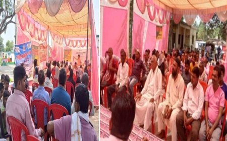 Hardoi News:  कृषि सकंल्प अभियान 2025 - कृषको को नयी तकनीकी व योजनाओ की दी गयी जानकारी। 