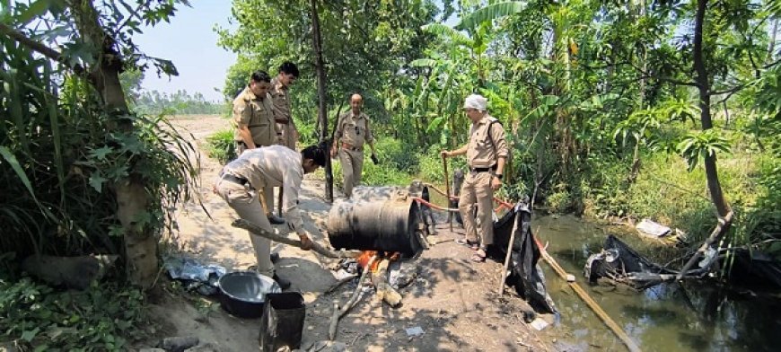 UK News: टीम ने कच्ची अबैध शराब की 7 भट्टी तोड़ी 90 लीटर शराब जप्त की 11000 ली, लहन नष्ट किया। 