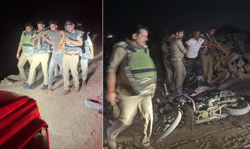 Ballia News: बलिया में पुलिस मुठभेड़:- दो बदमाश घायल, तीन फरार।