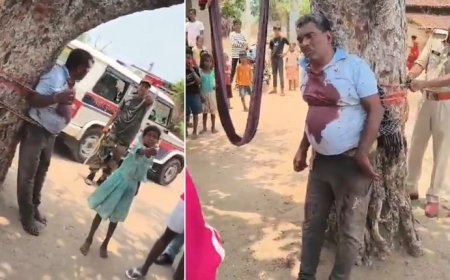 बिहार के गया में दिल दहलाने वाली घटना: रेप पीड़िता की मां का इलाज करने गए डॉक्टर को पेड़ से बांधकर पीटा।