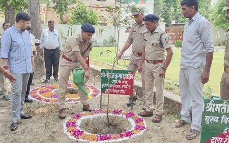Hardoi News: विश्व पर्यावरण दिवस पर हरदोई में जिलाधिकारी और पुलिस अधीक्षक ने किया वृक्षारोपण