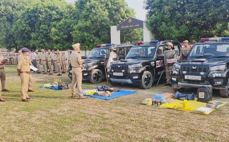 Hardoi News: पुलिस अधीक्षक नीरज कुमार जादौन ने किया रिजर्व पुलिस लाइन परेड का निरीक्षण, दिए महत्वपूर्ण दिशा-निर्देश