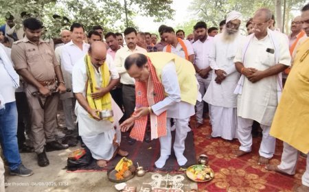 Hardoi News: बाबा कन्हैंयालाल मंदिर के सौंदर्यीकरण का भव्य भूमि पूजन, 72 लाख रुपये की लागत से होगा विकास