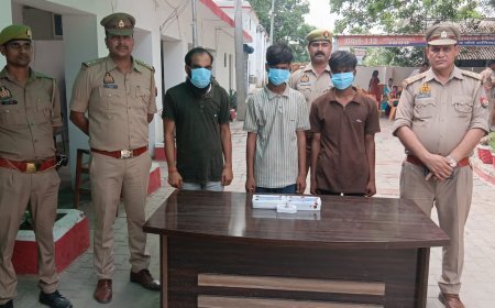 Hardoi News: हरदोई कोतवाली शहर में चोरी के मामले में तीन अभियुक्त गिरफ्तार, आभूषण और नगदी बरामद