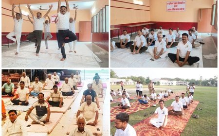 Hardoi News: 11वें अंतर्राष्ट्रीय योग दिवस पर रेडक्रॉस भवन में योग कार्यक्रम आयोजित। 