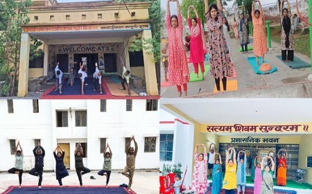 Lucknow News: जयप्रकाश नारायण सर्वाेदय विद्यालयों में अंतरराष्ट्रीय योग दिवस का भव्य आयोजन हुआ। 