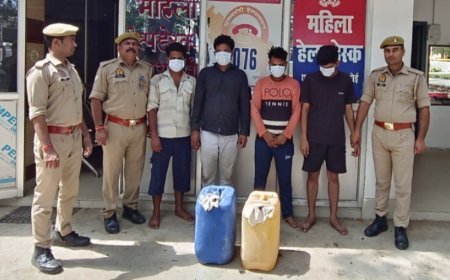 Hardoi News: ट्रक से डीजल चोरी करने वाले गैंग का पर्दाफाश, चार शातिर चोर इनोवा कार सहित गिरफ्तार