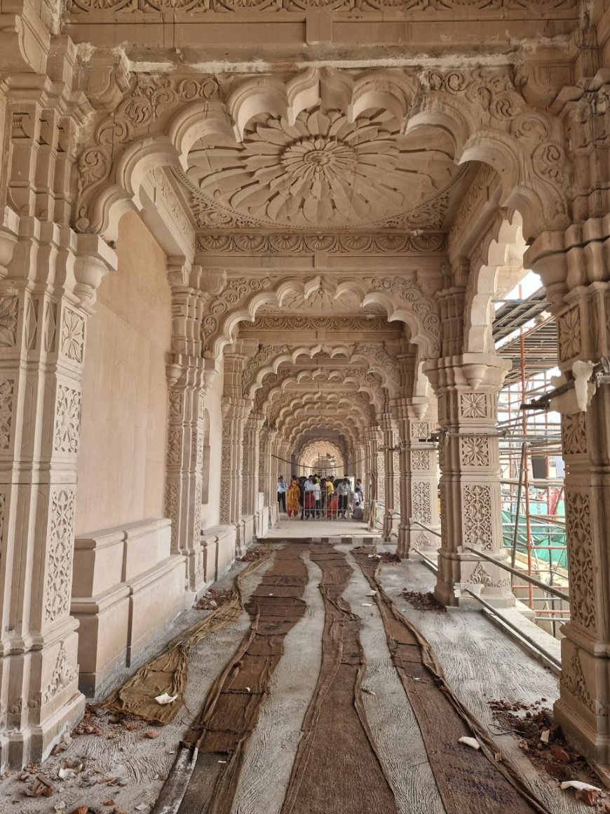 Ayodhya News : योगी सरकार में तेज हुआ श्रीराममंदिर परिसर का निर्माण, सुंदर आकार लेने लगा श्रीराम जन्मभूमि का परकोटा