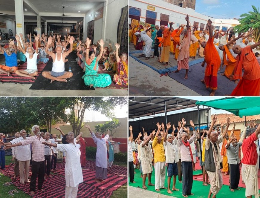 अंतरराष्ट्रीय योग दिवस- योग दिवस पर योगी सरकार का अनूठा प्रयास, वृद्धाश्रमों और सर्वोदय विद्यालयों में गूंजे योग के मंत्र। 