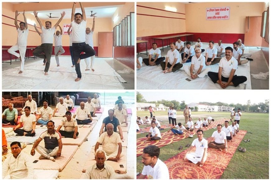 Hardoi News: 11वें अंतर्राष्ट्रीय योग दिवस पर रेडक्रॉस भवन में योग कार्यक्रम आयोजित। 