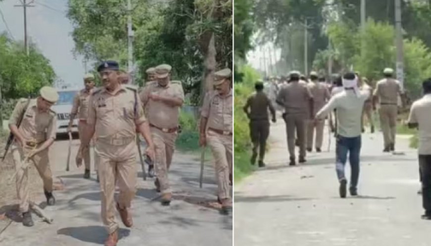 इटावा के दांदरपुर गांव में कथावाचक विवाद ने लिया हिंसक रूप: 19 उपद्रवी गिरफ्तार, 13 गाड़ियां सीज, भारी पुलिस बल तैनात। 