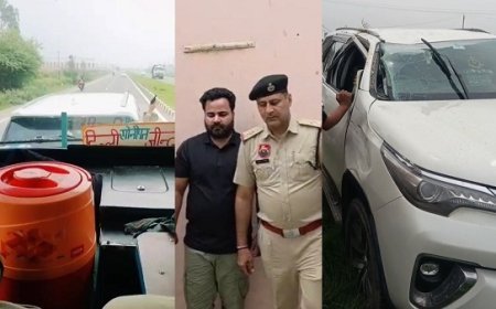 Viral: नशे में धुत मोहम्मद संजय खान ने रोडवेज बस के सामने लहराया हथियार, दुर्घटना के बाद गिरफ्तार। 