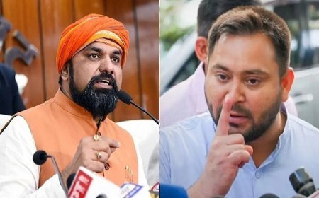 बिहार विधानसभा में सम्राट चौधरी और तेजस्वी यादव की तीखी भिड़ंत- 'बाप अपराधी' से 'पैंट गीली' तक पहुंची बात। 