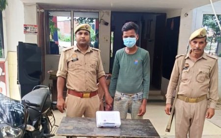 Hardoi : चोरी का मामला, अभियुक्त विशाल उर्फ निक्कू गिरफ्तार, मोटरसाइकिल और दो मोबाइल फोन बरामद